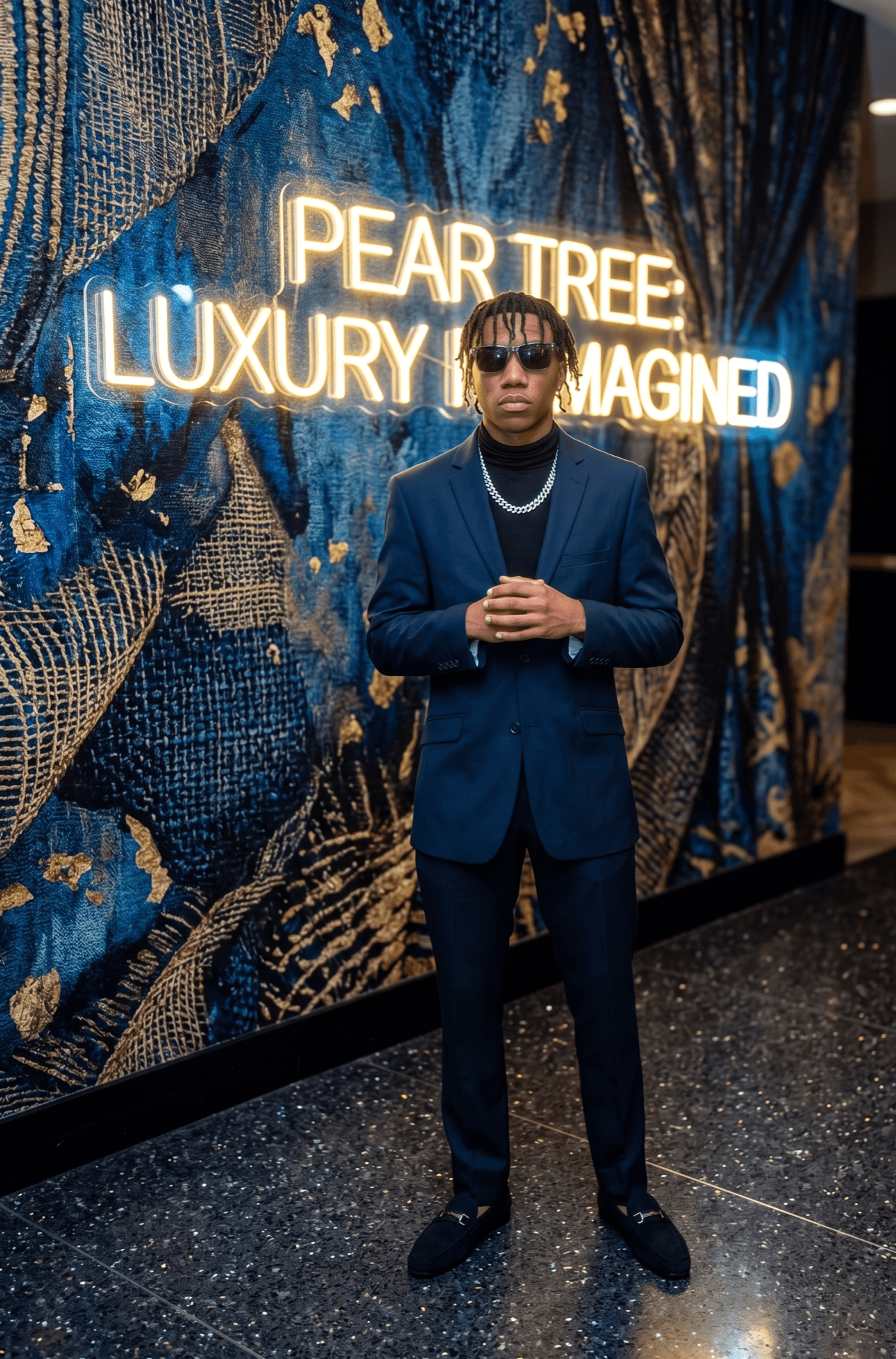 Men's navy suit, fitted — Pear Tree Clothing Alterations